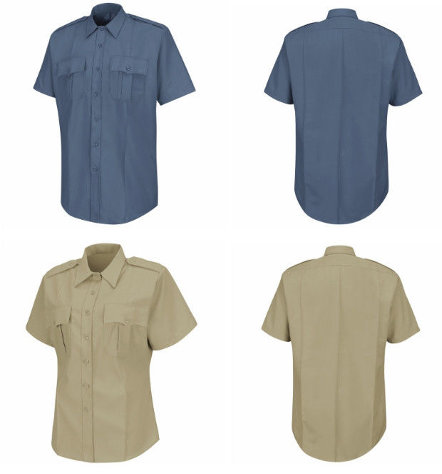 長の/短い袖速く乾燥した専門の仕事のユニフォームは均一ワイシャツの治安を維持します