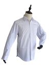 White / Blue Mens Business Casual Shirts Quick Dry With Pilling Resistance
