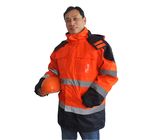 フード、高い可視性の安全衣類が付いている1枚のこんにちは気力の防水ジャケットに付きエグゼクティブ5枚 