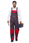 2 Tone Contrast Bib & Brace Workwear Protective Haif Overall With Reflective Piping