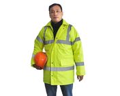 交通労働者のための100%のポリエステル安全こんにちは気力の冬のジャケット300Dオックスフォード